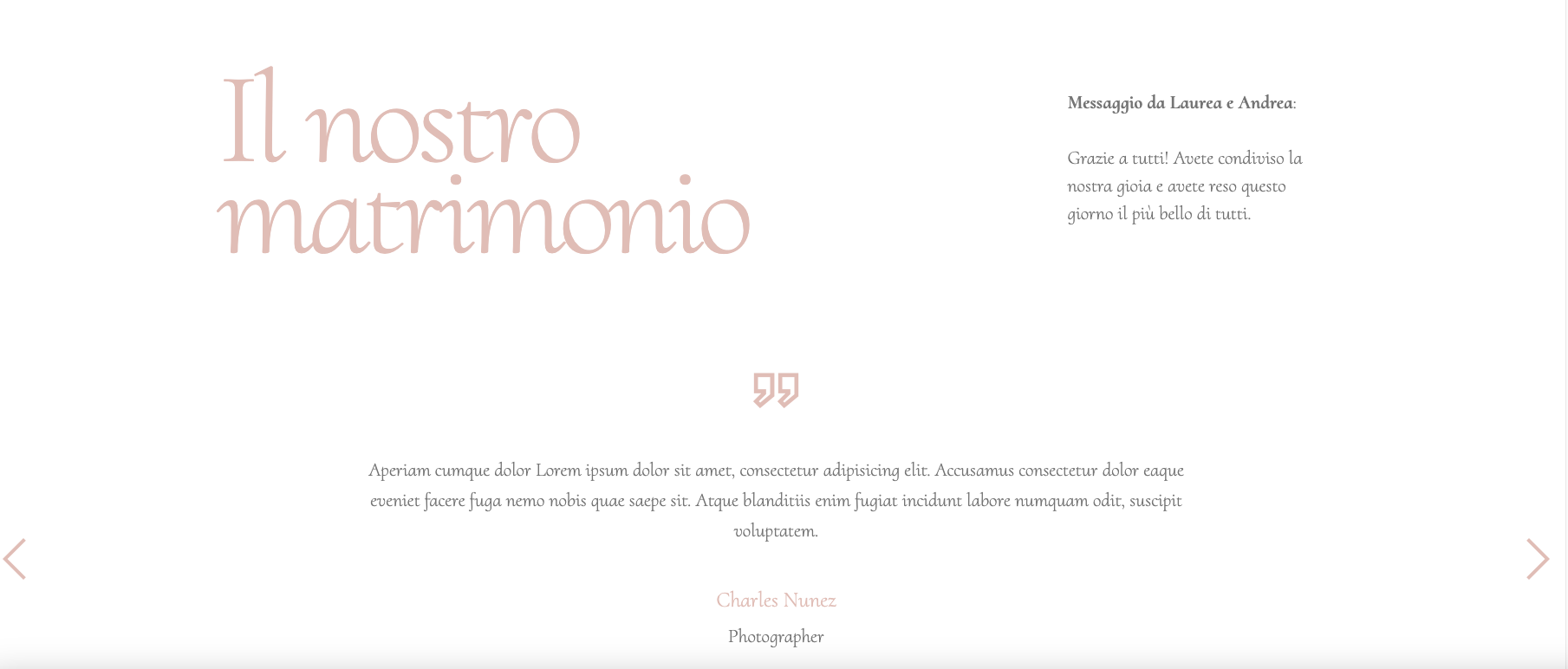 dediche e grazie degli sposi