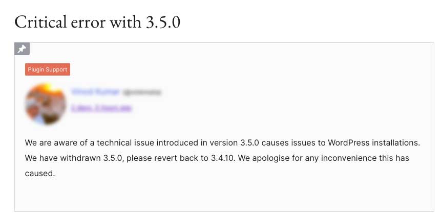 un tipico errore critico su wordpress